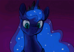 Size: 856x600 | Tagged: safe, artist:equum_amici, artist:goat train, derpibooru import, princess luna, alicorn, pony, 2017, absurd file size, absurd gif size, animated, cinemagraph, ethereal mane, female, gif, looking at you, mare, old art, solo