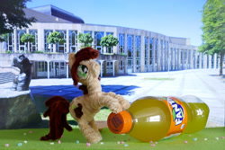 Size: 2770x1847 | Tagged: safe, alternate version, artist:malte279, derpibooru import, oc, oc:canni soda, earth pony, chenille, chenille stems, chenille wire, craft, earth pony oc, fanta, galacon, mascot, pipe cleaner sculpture, pipe cleaners