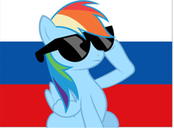 Size: 640x480 | Tagged: safe, artist:betacompanysd, derpibooru import, rainbow dash, 2012, barely pony related, comments locked on derpi, flag, russia, russian flag, solo, sunglasses