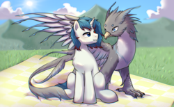 Size: 4034x2480 | Tagged: safe, derpibooru import, griffon, pony