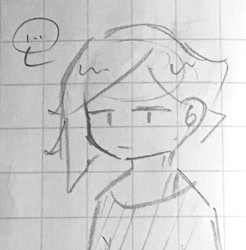 Size: 1022x1039 | Tagged: safe, artist:metaruscarlet, derpibooru import, limestone pie, human, clothes, graph paper, humanized, sketch, solo, traditional art