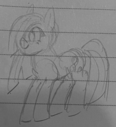 Size: 1161x1271 | Tagged: safe, artist:metaruscarlet, derpibooru import, marble pie, earth pony, pony, female, lined paper, sketch, smiling, solo, traditional art