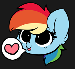 Size: 2908x2667 | Tagged: safe, artist:kittyrosie, derpibooru import, rainbow dash, pony, :p, blushing, cute, dashabetes, female, kittyrosie is trying to murder us, mare, solo, tongue, tongue out