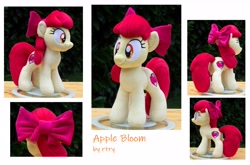 Size: 5512x3648 | Tagged: safe, artist:rtry, derpibooru import, apple bloom, earth pony, pony, female, filly, foal, irl, photo, plushie, smiling, solo