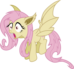 Size: 3194x3000 | Tagged: safe, artist:cloudyglow, derpibooru import, fluttershy, bat pony, bat ponified, flutterbat, race swap, simple background, solo, species swap, transparent background, vector