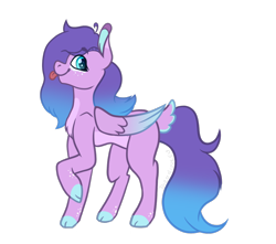 Size: 884x780 | Tagged: safe, artist:thatonefluffs, derpibooru import, oc, oc only, oc:stardust, pegasus, :p, colored wings, freckles, gradient mane, gradient wings, simple background, solo, tongue, tongue out, transparent background, wings