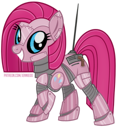 Size: 900x973 | Tagged: safe, artist:jennieoo, derpibooru import, pinkie pie, earth pony, pony, robot, robot pony, grin, looking at you, pinkamena diane pie, pinkie bot, roboticization, show accurate, simple background, smiling, smiling at you, solo, steel, transparent background, vector