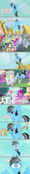 Size: 1136x6630 | Tagged: safe, artist:silverbuller, derpibooru import, edit, edited screencap, screencap, amber grain, auburn vision, berry punch, berry sweet, berryshine, big macintosh, coral currents, daisy, derpy hooves, doctor whooves, flower wishes, fuchsia frost, high tide (g4), lily, lily valley, maud pie, mudbriar, night view, octavia melody, parasol, pipsqueak, rainbow dash, roseluck, sandbar, silver spoon, slate sentiments, sugar belle, sugar stix, tender brush, winter lotus, earth pony, pegasus, pony, unicorn, fall weather friends, the ending of the end, beachcomber (g4), bipedal, comic, friendship student, screencap comic, vulgar