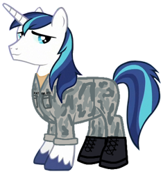 Size: 400x425 | Tagged: safe, artist:edy_january, derpibooru import, edit, shining armor, unicorn, american, boots, clothes, military, military pony, military uniform, shoes, simple background, solo, transparent background, uniform, united states, us army, us army ranger, vector, vector edit