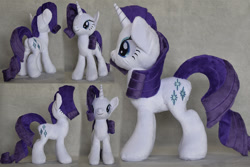 Size: 1485x990 | Tagged: safe, artist:wdeleon, derpibooru import, rarity, unicorn, female, mare, multiple angles, photo, plushie, solo, standing