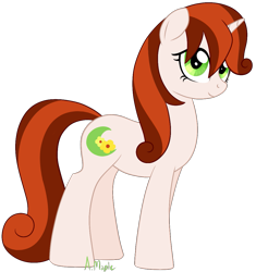 Size: 1053x1120 | Tagged: safe, artist:alicemaple, derpibooru import, oc, oc only, oc:dreamcast, pony, unicorn, female, mare, offspring, parent:button mash, parent:sweetie belle, parents:sweetiemash, simple background, smiling, solo, transparent background