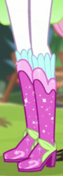 Size: 350x968 | Tagged: safe, derpibooru import, screencap, fluttershy, equestria girls, legend of everfree, boots, crystal guardian, high heel boots, legs, pictures of legs, shoes, solo