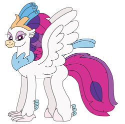 Size: 2480x2448 | Tagged: safe, artist:supahdonarudo, derpibooru import, queen novo, classical hippogriff, hippogriff, my little pony: the movie, newbie artist training grounds, simple background, transparent background