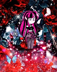 Size: 1080x1348 | Tagged: safe, artist:mapleb, derpibooru import, anthro, human, undead, vampire, equestria girls, draculaura, humanized, monster high, solo