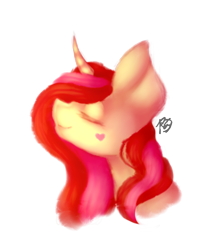 Size: 514x582 | Tagged: safe, artist:prettyshinegp, derpibooru import, oc, oc only, pony, unicorn, bust, eyes closed, female, horn, mare, signature, simple background, solo, transparent background, unicorn oc