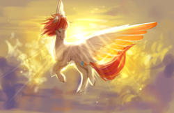 Size: 1224x792 | Tagged: safe, artist:aquagalaxy, derpibooru import, oc, oc only, oc:heartfire, pegasus, pony, flying, solo