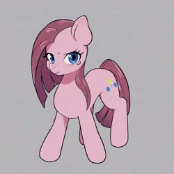 Size: 1654x1654 | Tagged: safe, artist:ayahana, derpibooru import, pinkie pie, earth pony, pony, female, gray background, looking at you, mare, pinkamena diane pie, simple background, solo, teary eyes
