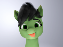 Size: 1024x768 | Tagged: safe, derpibooru import, oc, oc:anon stallion, earth pony, pony, 3d, :p, blender, bust, male, portrait, silly, simple background, solo, stallion, tongue, tongue out