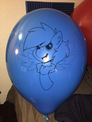 Size: 960x1280 | Tagged: safe, artist:boltytho, derpibooru import, oc, oc only, oc:bolty, pegasus, balloon, clothes, irl, male, photo, scarf, solo, stallion