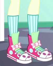 Size: 504x626 | Tagged: safe, derpibooru import, screencap, fluttershy, eqg summertime shorts, equestria girls, pet project, clothes, converse, shoes, sneakers