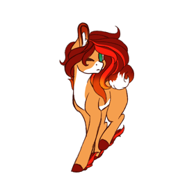 Size: 2018x2048 | Tagged: safe, artist:immagoddampony, artist:prettyshinegp, derpibooru import, oc, oc only, earth pony, pony, collaboration, colored hooves, ear fluff, ears, earth pony oc, one eye closed, signature, simple background, solo, transparent background, wink