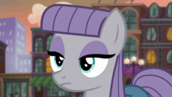 Size: 520x293 | Tagged: safe, derpibooru import, screencap, maud pie, earth pony, pony, the gift of the maud pie, animated, best sister, cute, emotionless, gif, manehattan, maudabetes, one eye closed, wink