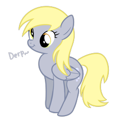 Size: 2000x2000 | Tagged: safe, artist:candy meow, derpibooru import, derpy hooves, pegasus, pony, derp, female, high res, mare, newbie artist training grounds, simple background, solo, standing, transparent background