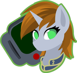 Size: 4201x4000 | Tagged: safe, artist:up1ter, derpibooru import, oc, oc only, oc:littlepip, pegasus, pony, fallout equestria, bust, cutie mark background, female, lineless, outline, portrait, simple background, solo, transparent background