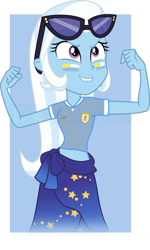 Size: 1024x1701 | Tagged: safe, artist:milkyboo898, derpibooru import, edit, edited screencap, screencap, trixie, equestria girls, clothes, football, shirt, solo, sports, uruguay