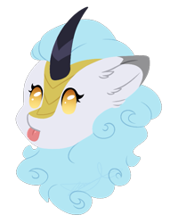 Size: 577x755 | Tagged: safe, artist:purplegrim40, derpibooru import, oc, oc only, kirin, :p, bust, commission, kirin oc, simple background, tongue, tongue out, transparent background, ych result