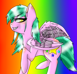 Size: 540x513 | Tagged: safe, artist:kat-the-true-kitkat, derpibooru import, oc, oc only, oc:ciel, pegasus, pony, abstract background, pegasus oc, solo, wings