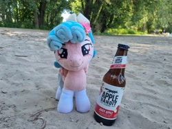 Size: 4032x3024 | Tagged: safe, artist:xeto_de, cozy glow, cider, irl, plushie, sand