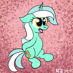 Size: 2000x2000 | Tagged: safe, artist:dafiltafish, derpibooru import, lyra heartstrings, pony, unicorn, abstract background, box, female, mare, newbie artist training grounds, simple background, solo