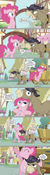 Size: 2208x7658 | Tagged: safe, artist:silverbuller, derpibooru import, edit, edited screencap, screencap, cranky doodle donkey, pinkie pie, donkey, earth pony, pony, a friend in deed, bipedal, comic, screencap comic