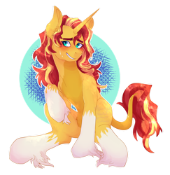 Size: 1280x1315 | Tagged: safe, artist:liza-tekeo, derpibooru import, sunset shimmer, pony, simple background, solo, transparent background, unshorn fetlocks