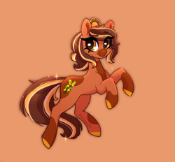 Size: 1948x1807 | Tagged: safe, artist:_alixxie_, derpibooru import, oc, oc:ivy (ayveestars), earth pony, pony, female, mare, orange background, simple background, solo