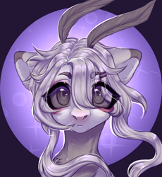 Size: 1840x2000 | Tagged: safe, artist:nika-rain, derpibooru import, oc, oc only, pony, bust, commission, cute, eye clipping through hair, looking at you, portrait, simple background, sketch, solo