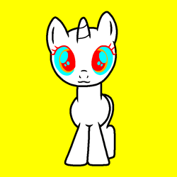 Size: 768x768 | Tagged: safe, artist:kamandra645, derpibooru import, pony, unicorn, g4, bald, base, female, mare, simple background, smiling, solo, yellow background