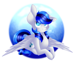 Size: 1600x1400 | Tagged: safe, artist:prettyshinegp, derpibooru import, oc, oc only, pegasus, pony, abstract background, commission, female, lying down, mare, one ear down, pegasus oc, prone, smiling, solo, wings, ych result