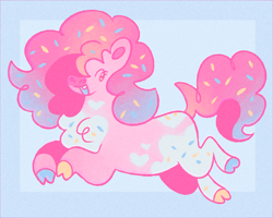 Size: 1280x1024 | Tagged: safe, artist:stimpower, derpibooru import, pinkie pie, earth pony, pony, chest fluff, cloven hooves, coat markings, female, hooves, mare, missing cutie mark, multicolored hooves, solo