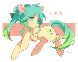 Size: 1000x800 | Tagged: safe, artist:夜少, derpibooru import, oc, oc only, earth pony, pony, bow, hair bow, smiling, solo