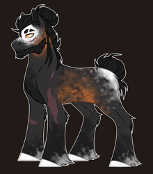 Size: 1584x1800 | Tagged: safe, artist:purplegrim40, derpibooru import, oc, oc only, earth pony, pony, beard, black background, earth pony oc, facial hair, male, scar, simple background, solo, stallion