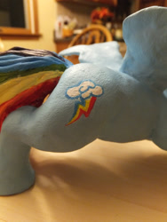 Size: 3456x4608 | Tagged: safe, artist:joellethenose, derpibooru import, rainbow dash, pegasus, pony, craft, cutie mark, sculpture, solo