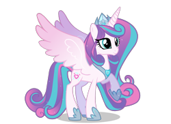 Size: 3056x2222 | Tagged: safe, artist:gihhbloonde, derpibooru import, princess flurry heart, alicorn, crystal pony, pony, crystal empire, female, mare, older, older flurry heart, parent:princess flurry heart, raised hoof, raised leg, simple background, solo, transparent background