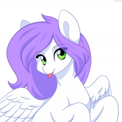 Size: 1537x1536 | Tagged: safe, artist:chickenbrony, derpibooru import, oc, oc only, pegasus, pony, :p, green eyes, simple background, solo, spread wings, tongue, tongue out, white background, wings