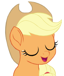 Size: 1280x1524 | Tagged: safe, artist:benpictures1, applejack, earth pony, pony, my little pony: the movie, applejack's hat, clothes, cute, eyes closed, female, hat, inkscape, jackabetes, mare, simple background, solo, transparent background, vector, we got this together