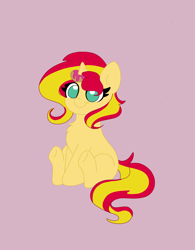 Size: 2146x2746 | Tagged: safe, artist:cinematic-fawn, derpibooru import, sunset shimmer, pony, donut, food, simple background, solo