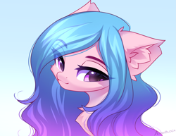 Size: 2187x1685 | Tagged: safe, artist:airiniblock, derpibooru import, oc, oc only, pegasus, pony, cheek fluff, chest fluff, commission, cute, ear fluff, ears, female, gradient mane, icon, mare, not izzy moonbow, rcf community, solo