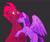 Size: 1200x1010 | Tagged: safe, artist:shadsie, derpibooru import, tempest shadow, twilight sparkle, twilight sparkle (alicorn), alicorn, pony, unicorn, blushing, broken horn, cutie mark, dark background, duo, eye scar, eyes closed, female, gray background, horn, hug, lesbian, mare, nuzzling, raised hoof, raised leg, scar, shipping, simple background, smiling, spread wings, tempestlight, wings