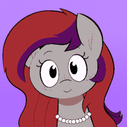 Size: 512x512 | Tagged: safe, artist:another_pony, derpibooru import, oc, oc only, oc:evening prose, pegasus, pony, animated, female, freckles, gif, jewelry, mare, necklace, pearl necklace
